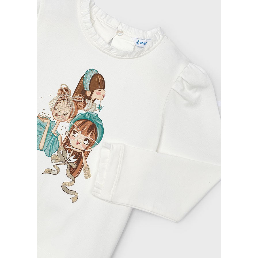 Mayoral Natural/Jade Look at Me Graphic Tee-MAYORAL-Little Giant Kidz