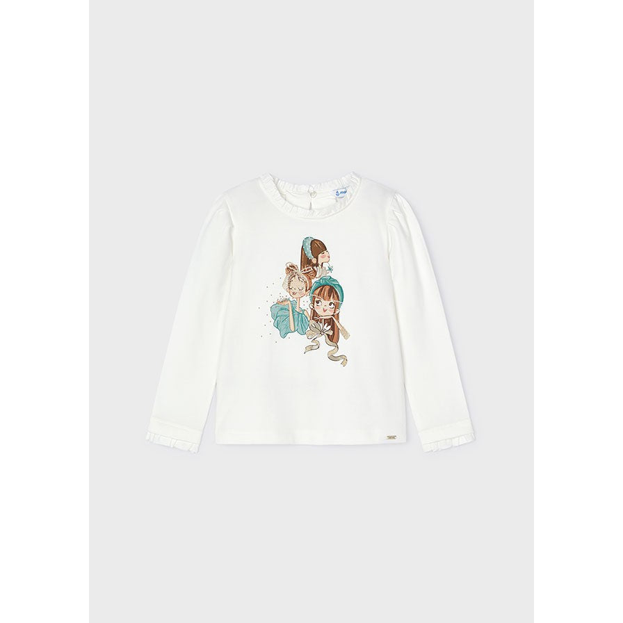 Mayoral Natural/Jade Look at Me Graphic Tee-MAYORAL-Little Giant Kidz