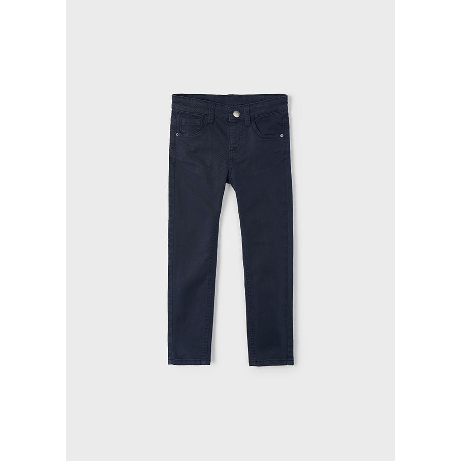 Mayoral Navy Blue 5 Pocket Slim Fit Basic Pants-MAYORAL-Little Giant Kidz