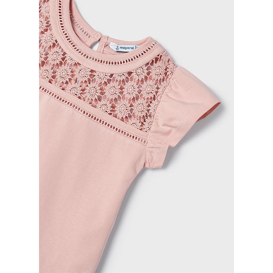 Mayoral Nude Crochet Style Top-MAYORAL-Little Giant Kidz