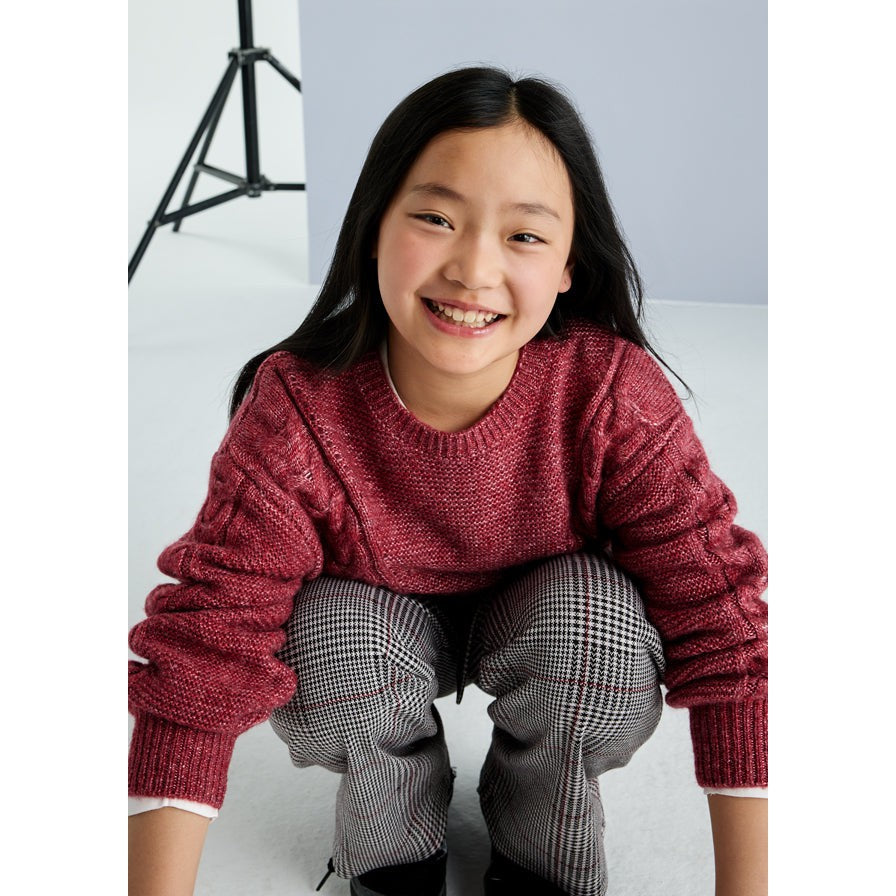 Mayoral Red Braided Sweater-MAYORAL-Little Giant Kidz