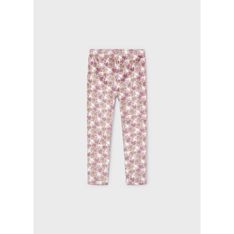 Mayoral Rose Heart Printed Velvet Leggings-MAYORAL-Little Giant Kidz