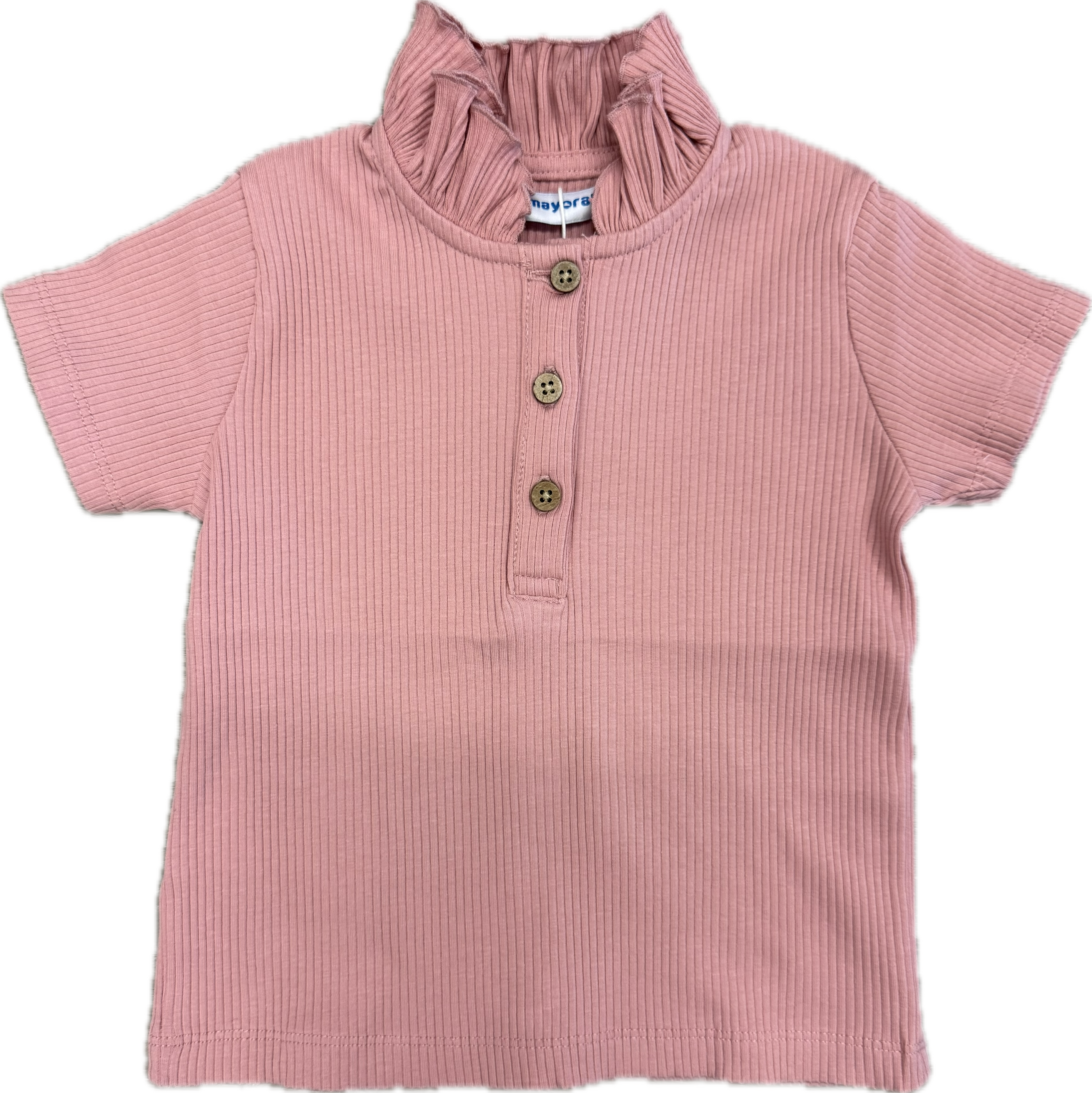 Mayoral Rose Short Sleeve Ribbed Polo-MAYORAL-Little Giant Kidz