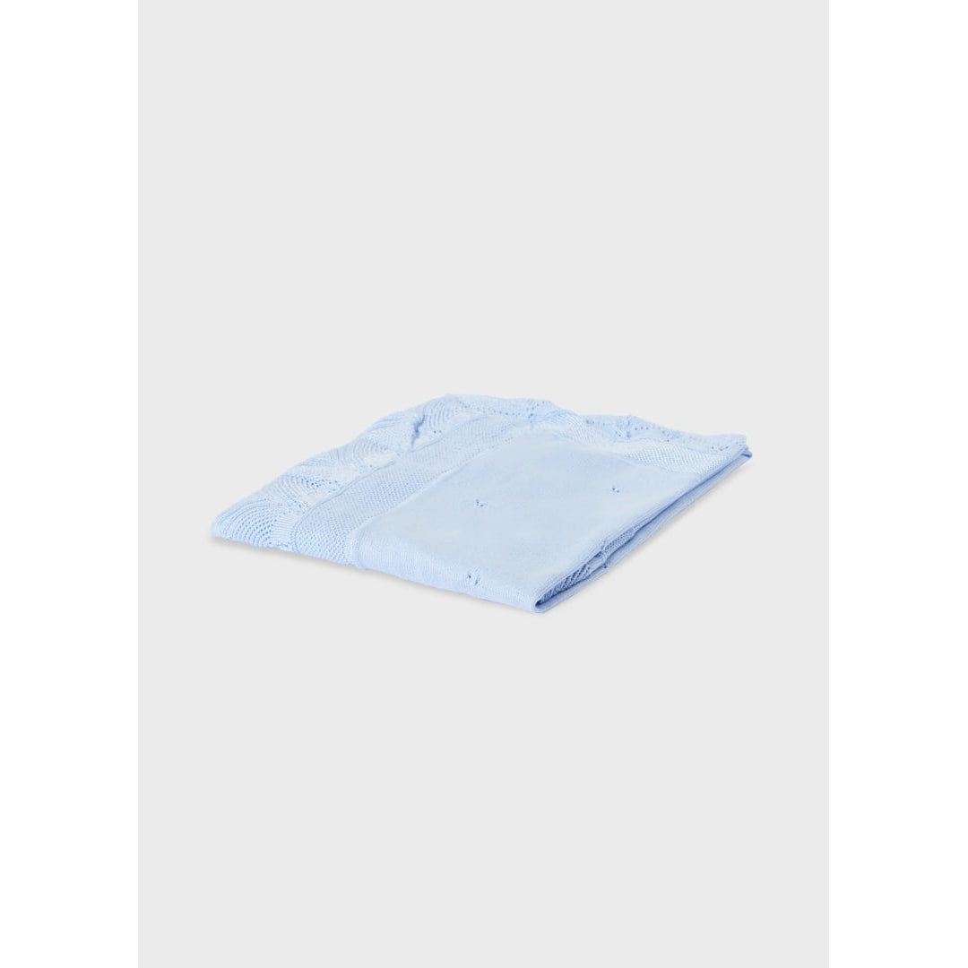 Mayoral Ruffled Baby Blanket - Sky Blue-MAYORAL-Little Giant Kidz