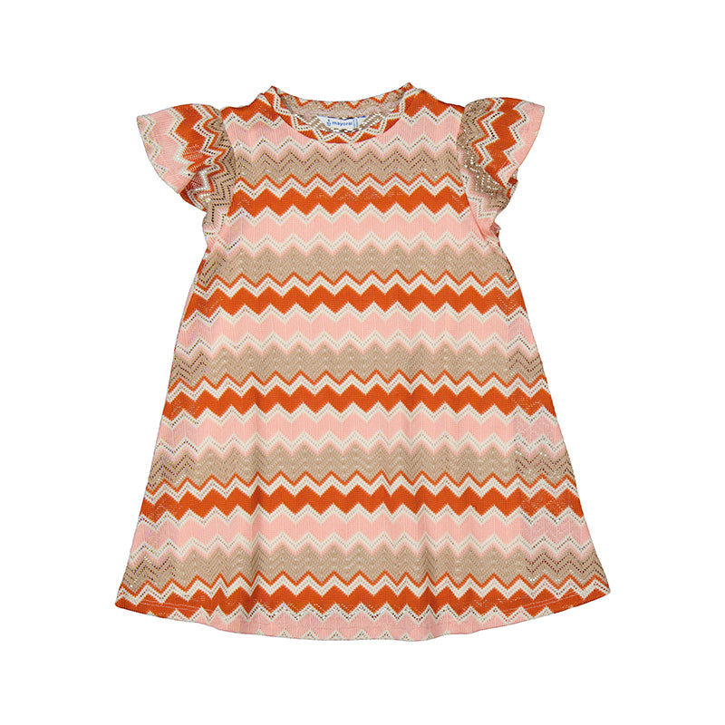 Mayoral Salmon Knitted Dress-MAYORAL-Little Giant Kidz