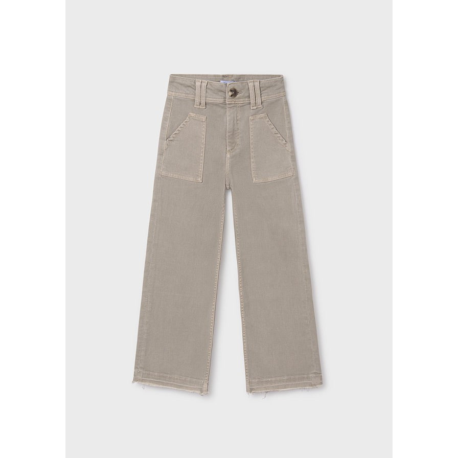 Mayoral Sepia Flared Twill Pants-MAYORAL-Little Giant Kidz