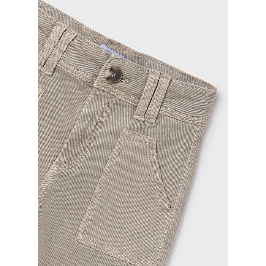 Mayoral Sepia Flared Twill Pants-MAYORAL-Little Giant Kidz