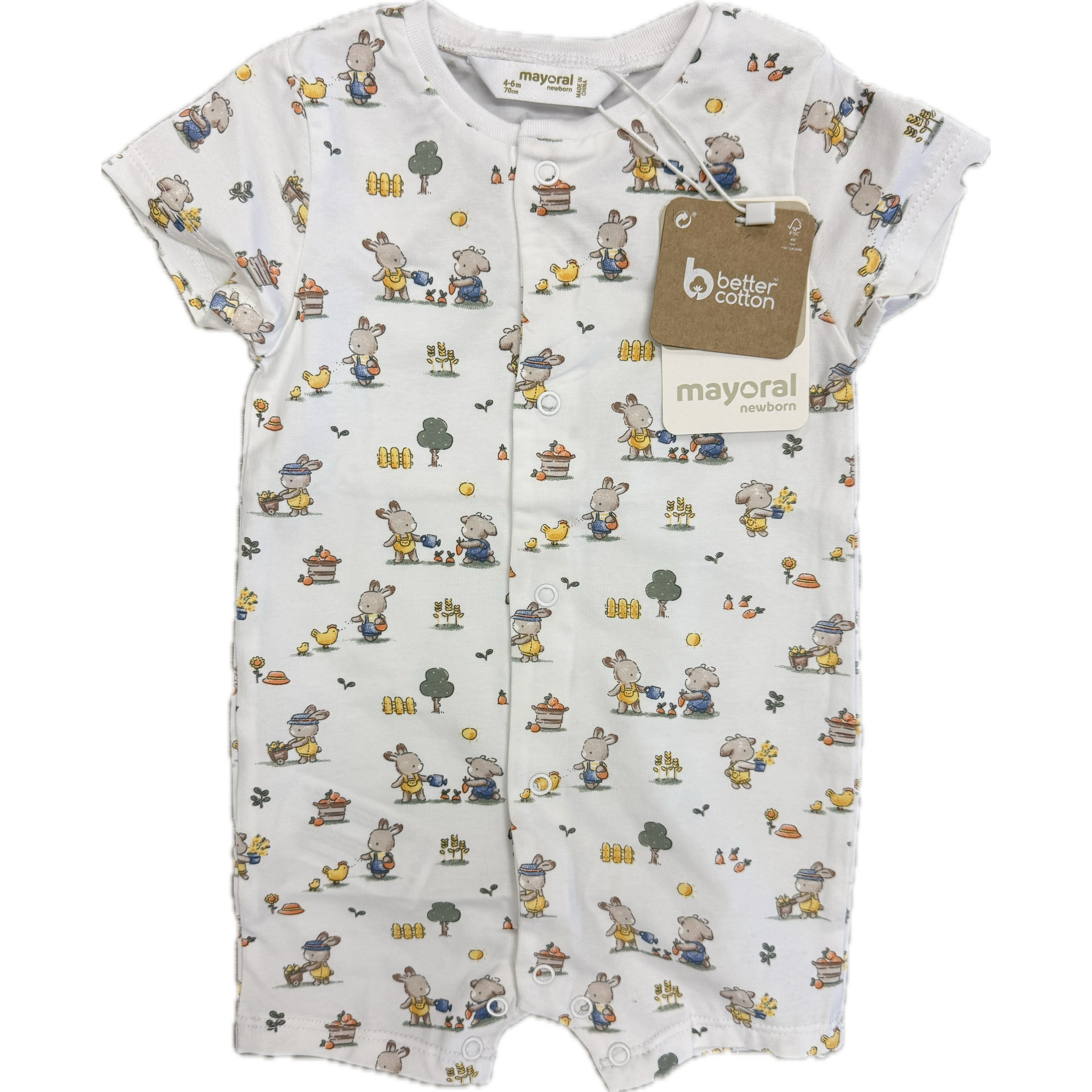 Mayoral Short Romper- Sunny Print-MAYORAL-Little Giant Kidz