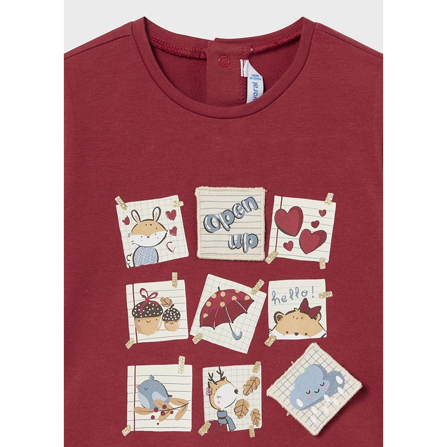 Mayoral Tomato Applique Long Sleeve Tee-MAYORAL-Little Giant Kidz