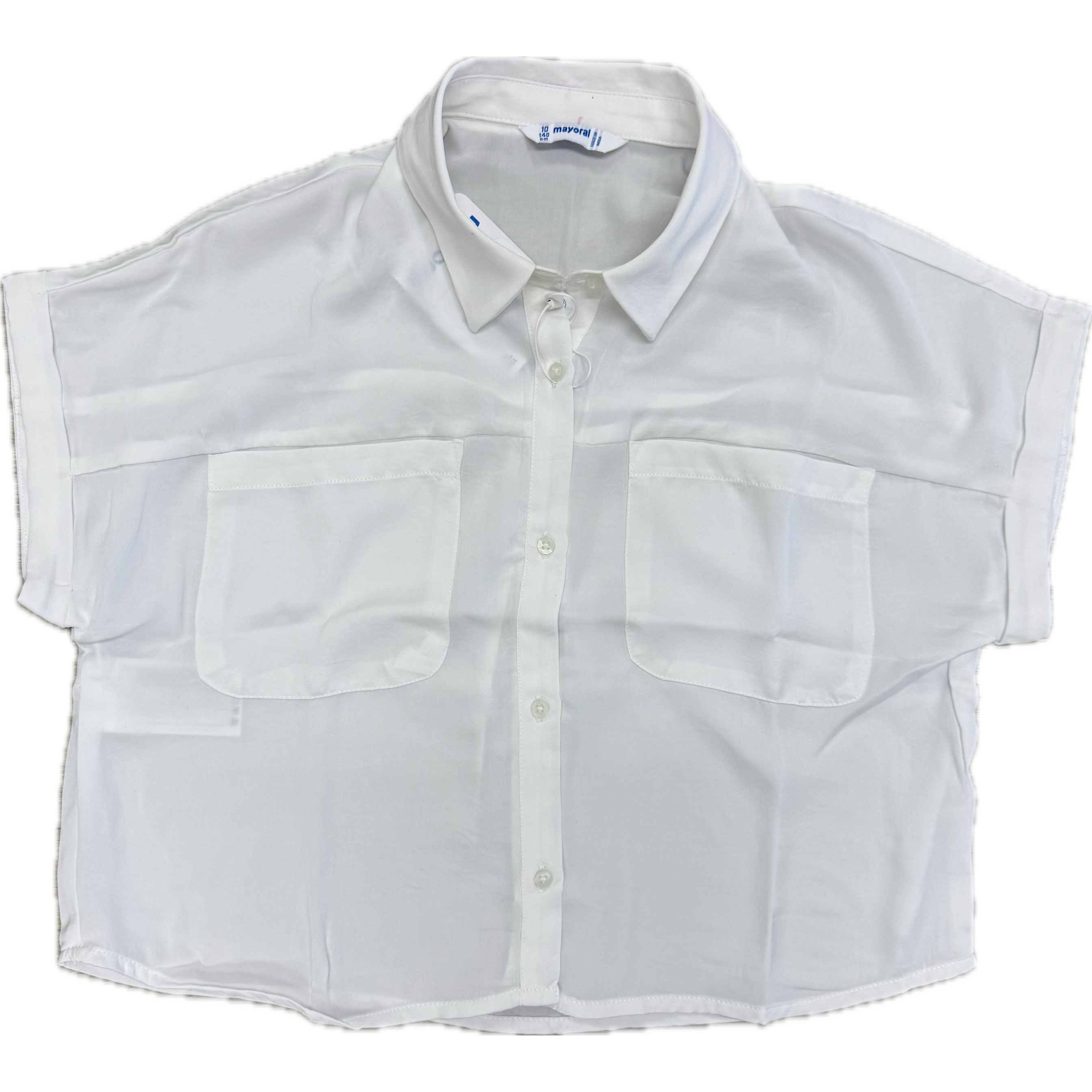 Mayoral White Blouse-MAYORAL-Little Giant Kidz