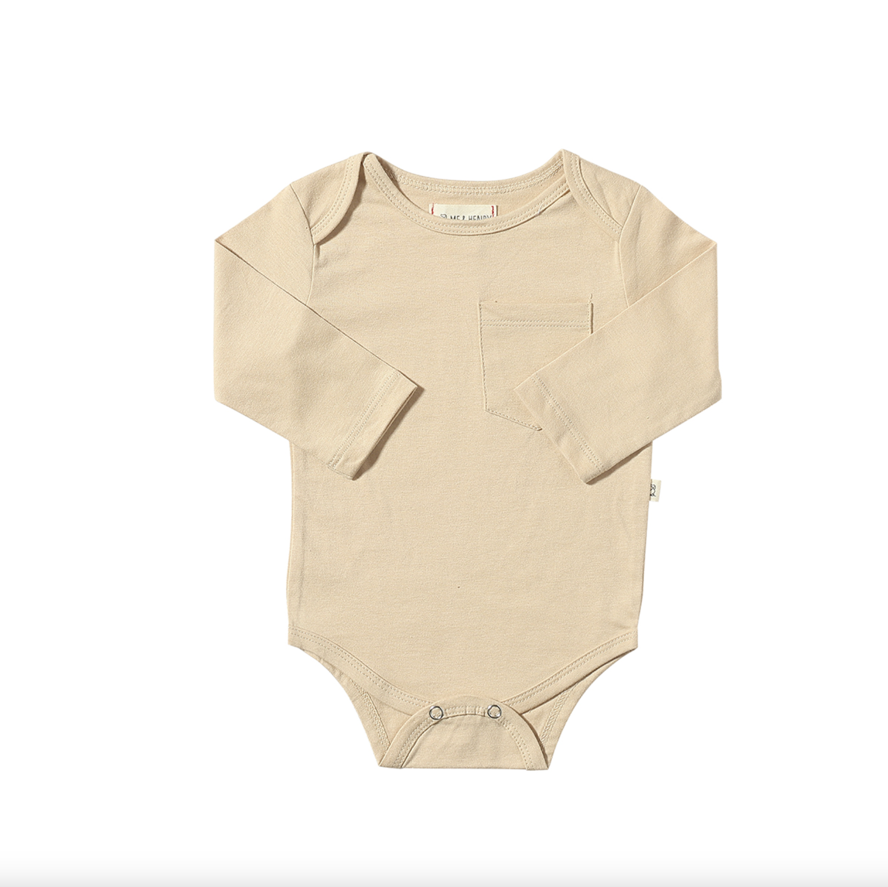 Me & Henry Solid Tan Tellico Onesie-ME & HENRY-Little Giant Kidz