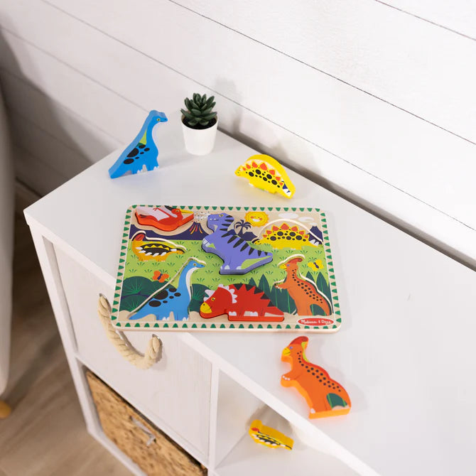 Melissa & Doug Chunky Puzzle Dinosaurs - 7 Pieces-MELISSA & DOUG-Little Giant Kidz