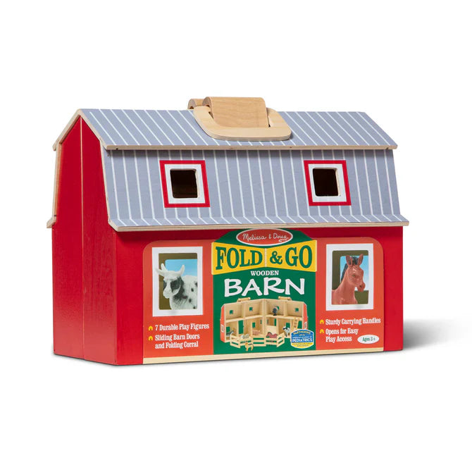 Melissa & Doug Fold & Go Wooden Barn-MELISSA & DOUG-Little Giant Kidz