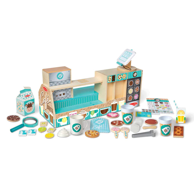 Melissa & Doug Wooden Cafe Barista Coffee Shop-MELISSA & DOUG-Little Giant Kidz