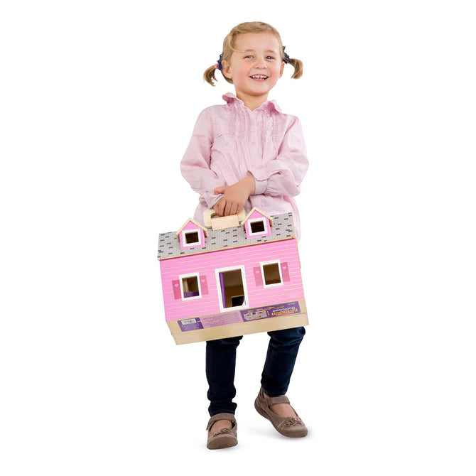 Melissa & Doug Wooden Fold & Go Dollhouse-MELISSA & DOUG-Little Giant Kidz