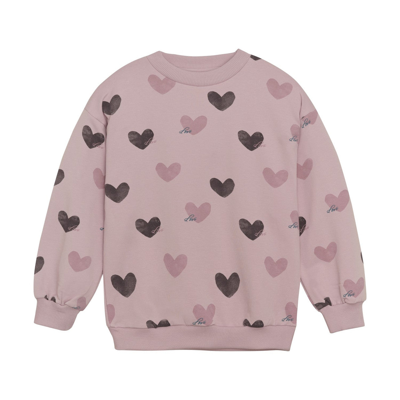 Minymo Dawn Pink Hearts Sweatshirt-MINYMO-Little Giant Kidz