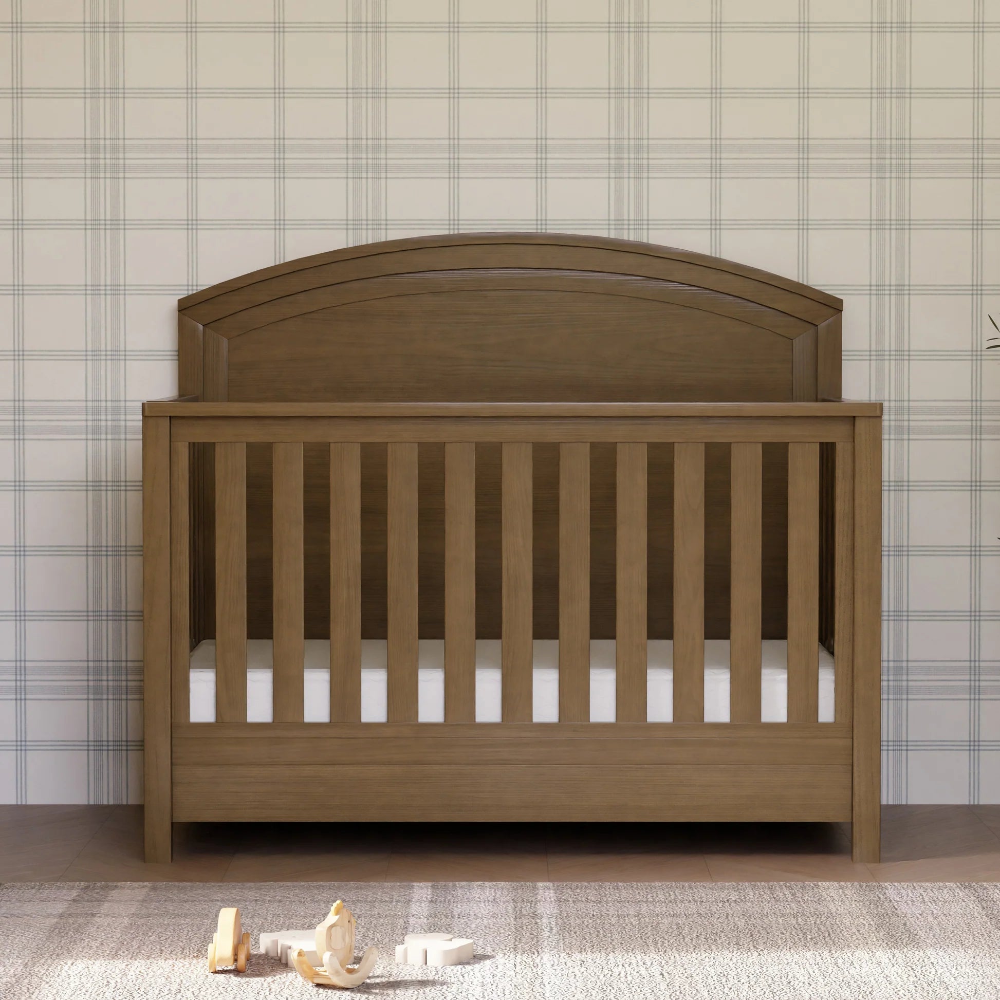 Monogram Hemsted 4-in-1 Convertible Crib - Walnut Driftwood-MONOGRAM-Little Giant Kidz