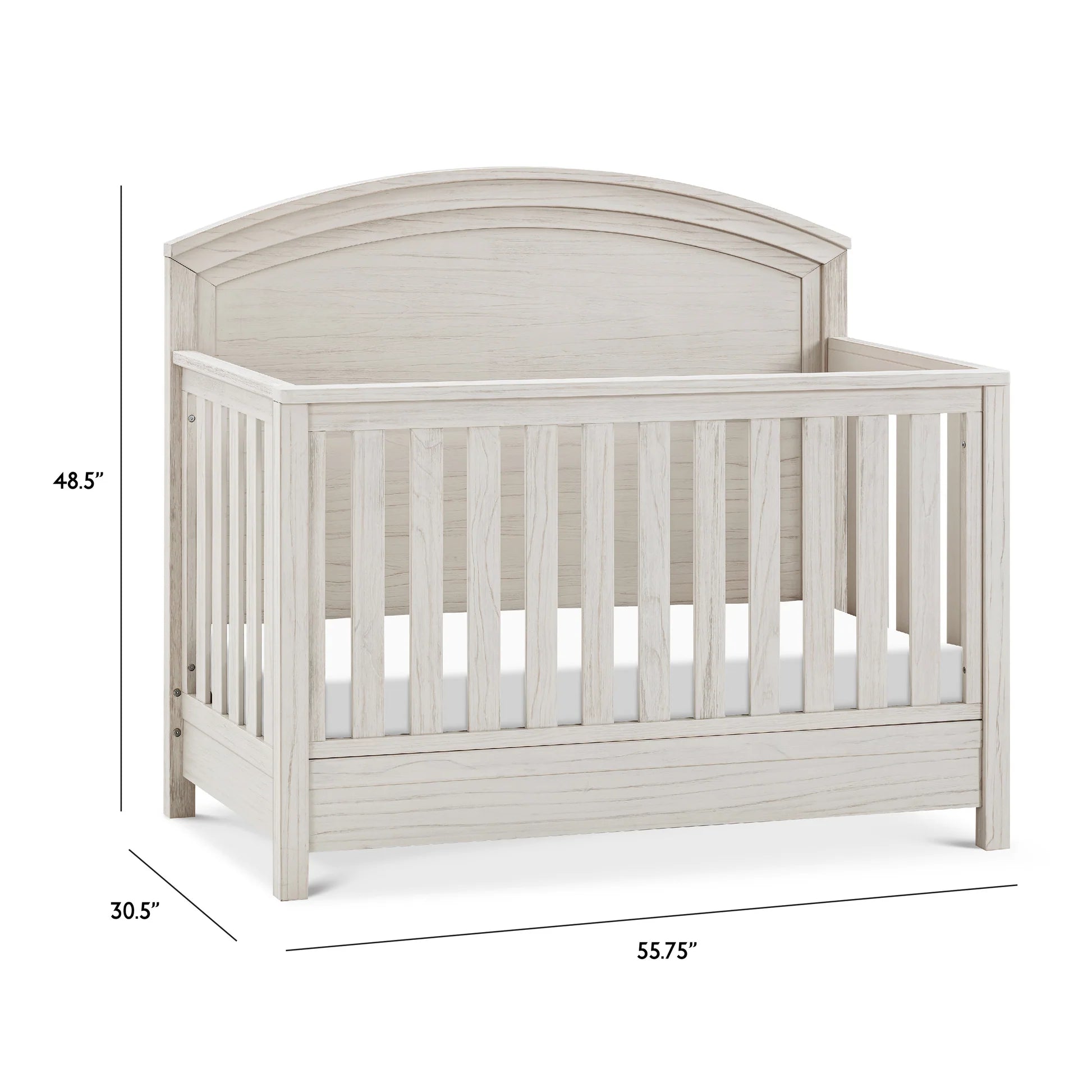 Monogram Hemsted 4-in-1 Convertible Crib - White Driftwood-MONOGRAM-Little Giant Kidz