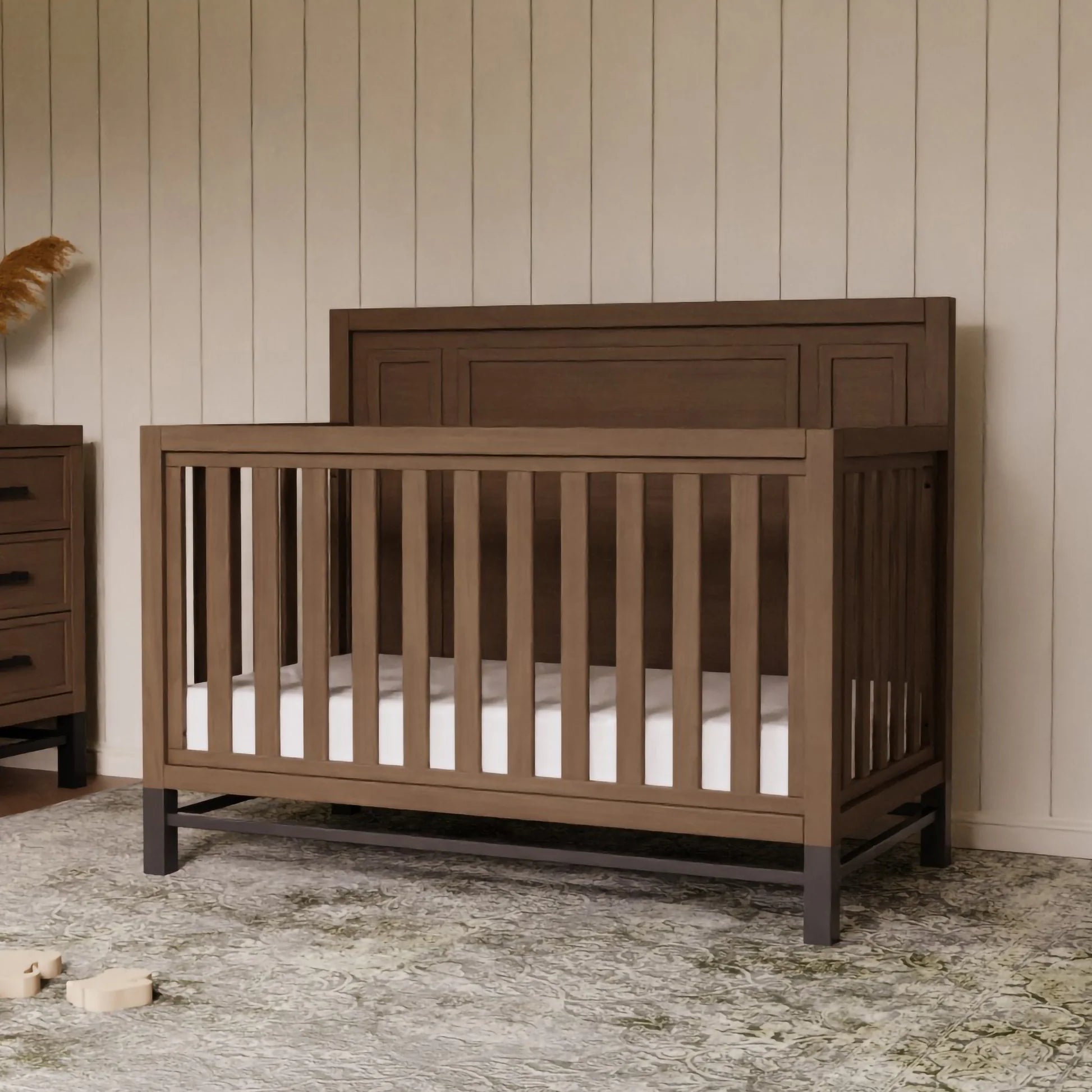 Monogram Newbern 4-in-1 Convertible Crib - Driftwood-MONOGRAM-Little Giant Kidz