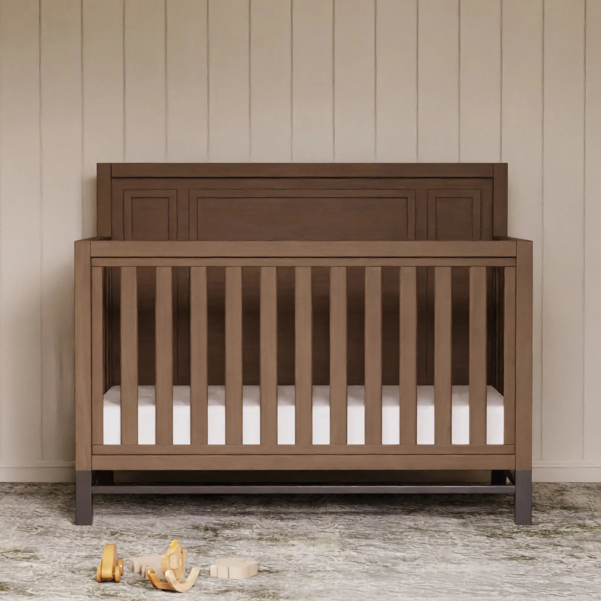 Monogram Newbern 4-in-1 Convertible Crib - Driftwood-MONOGRAM-Little Giant Kidz