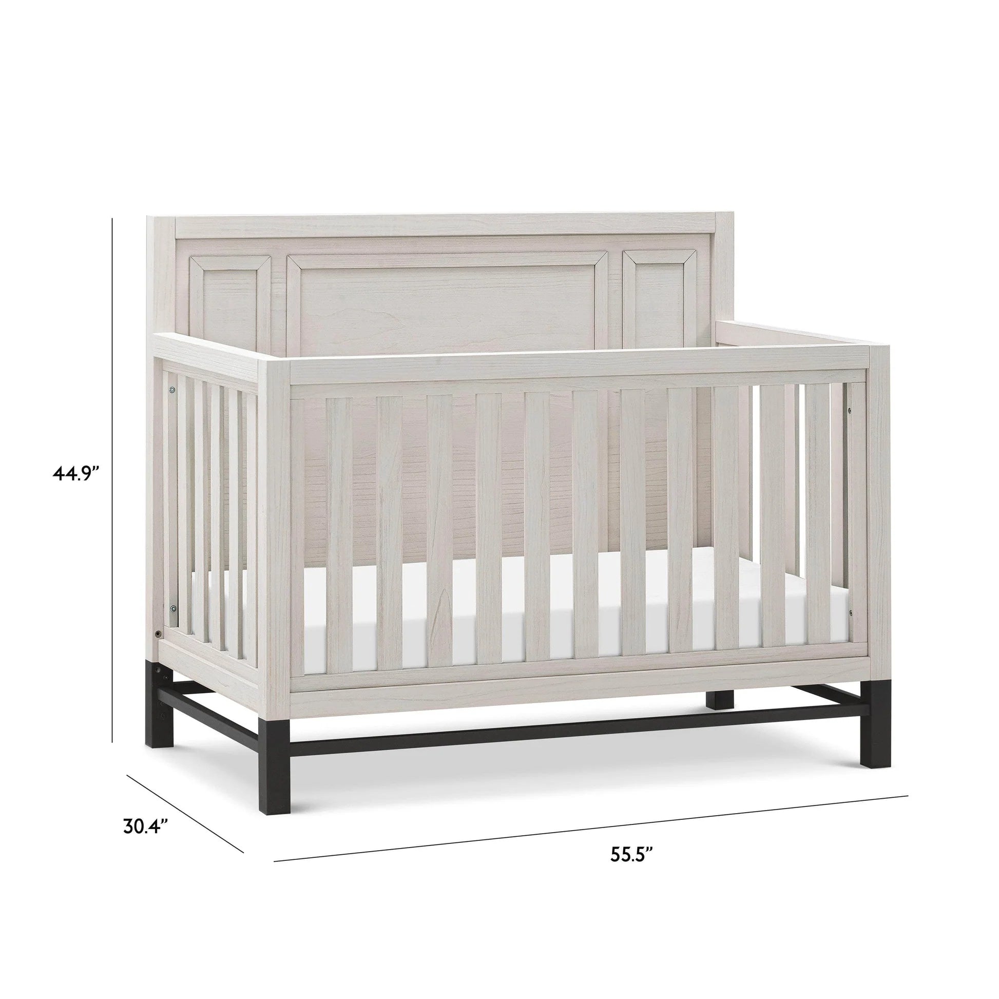 Monogram Newbern 4-in-1 Convertible Crib - White Driftwood-MONOGRAM-Little Giant Kidz