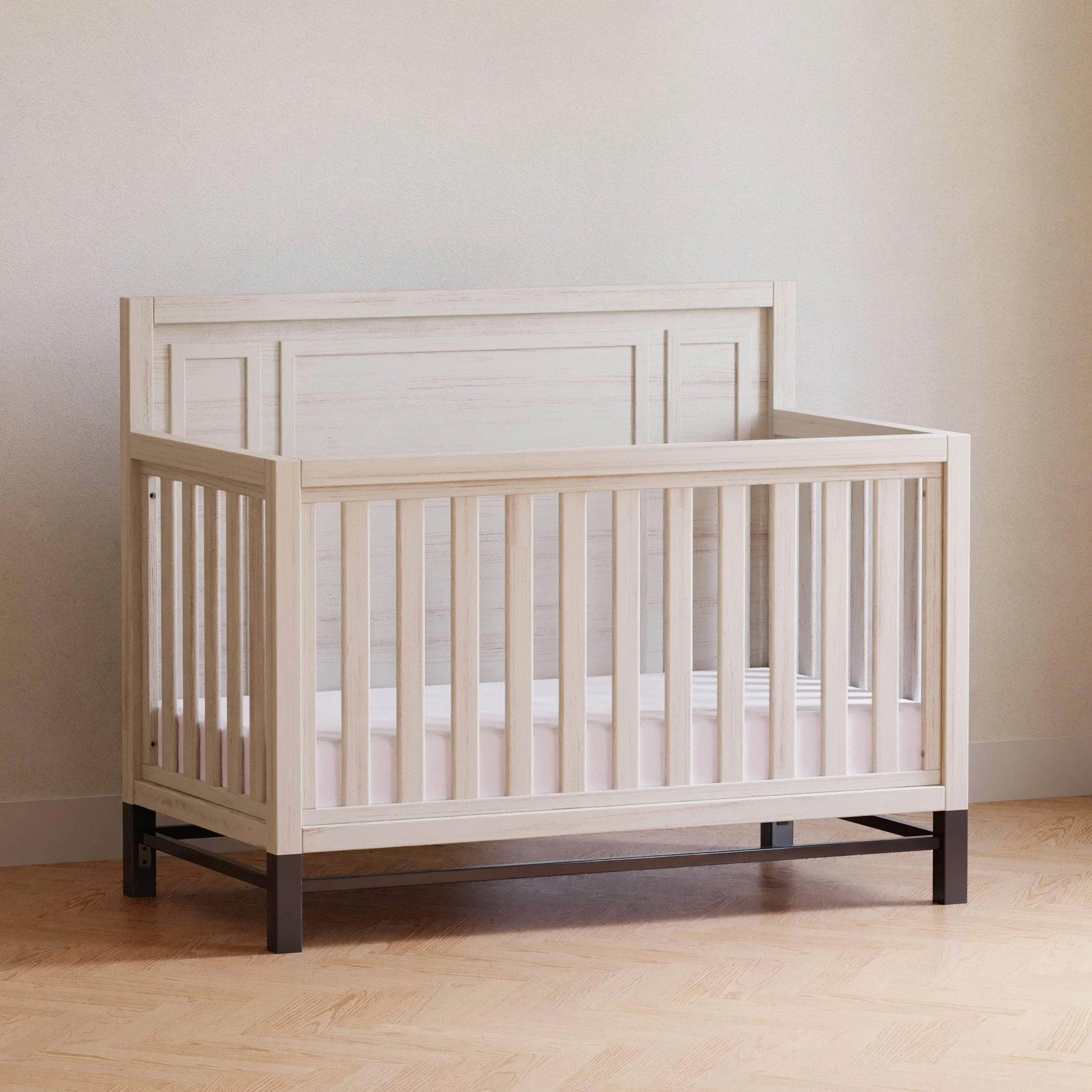 Monogram Newbern 4-in-1 Convertible Crib - White Driftwood-MONOGRAM-Little Giant Kidz