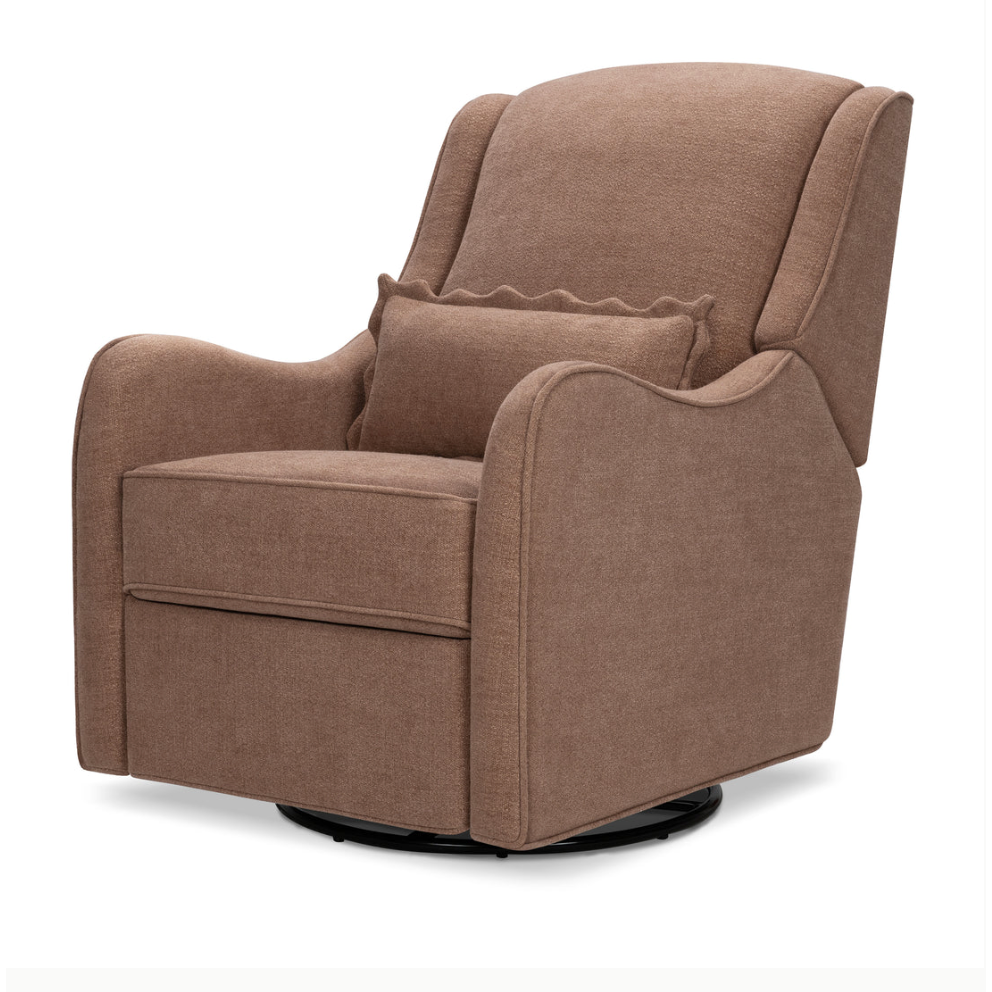 Monogram by Namesake Devon Recliner and Swivel Glider - Dusty Rose Eco-Basketweave-MONOGRAM-Little Giant Kidz