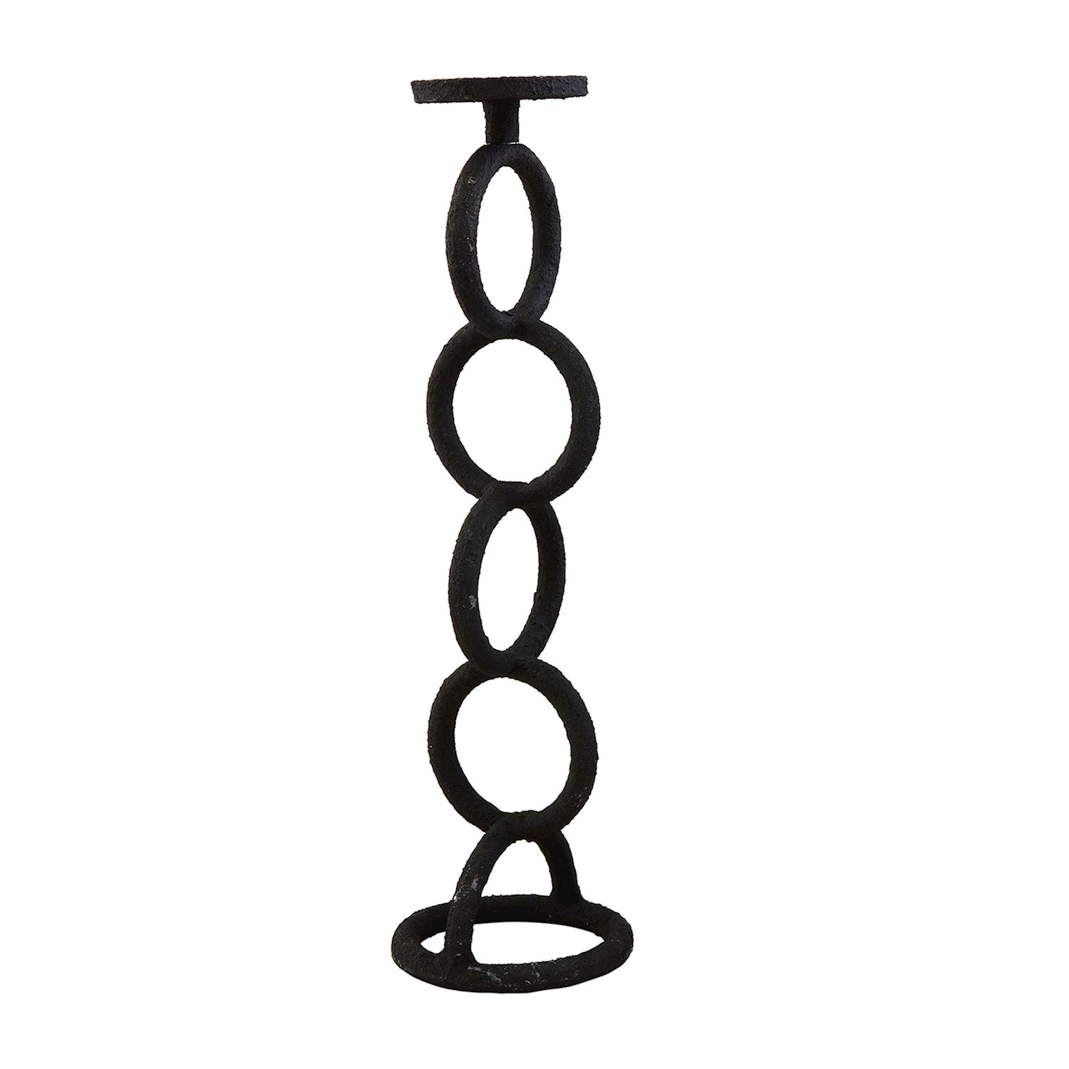 Mud Pie Black Chain Link Candlestick-MUD PIE-Little Giant Kidz