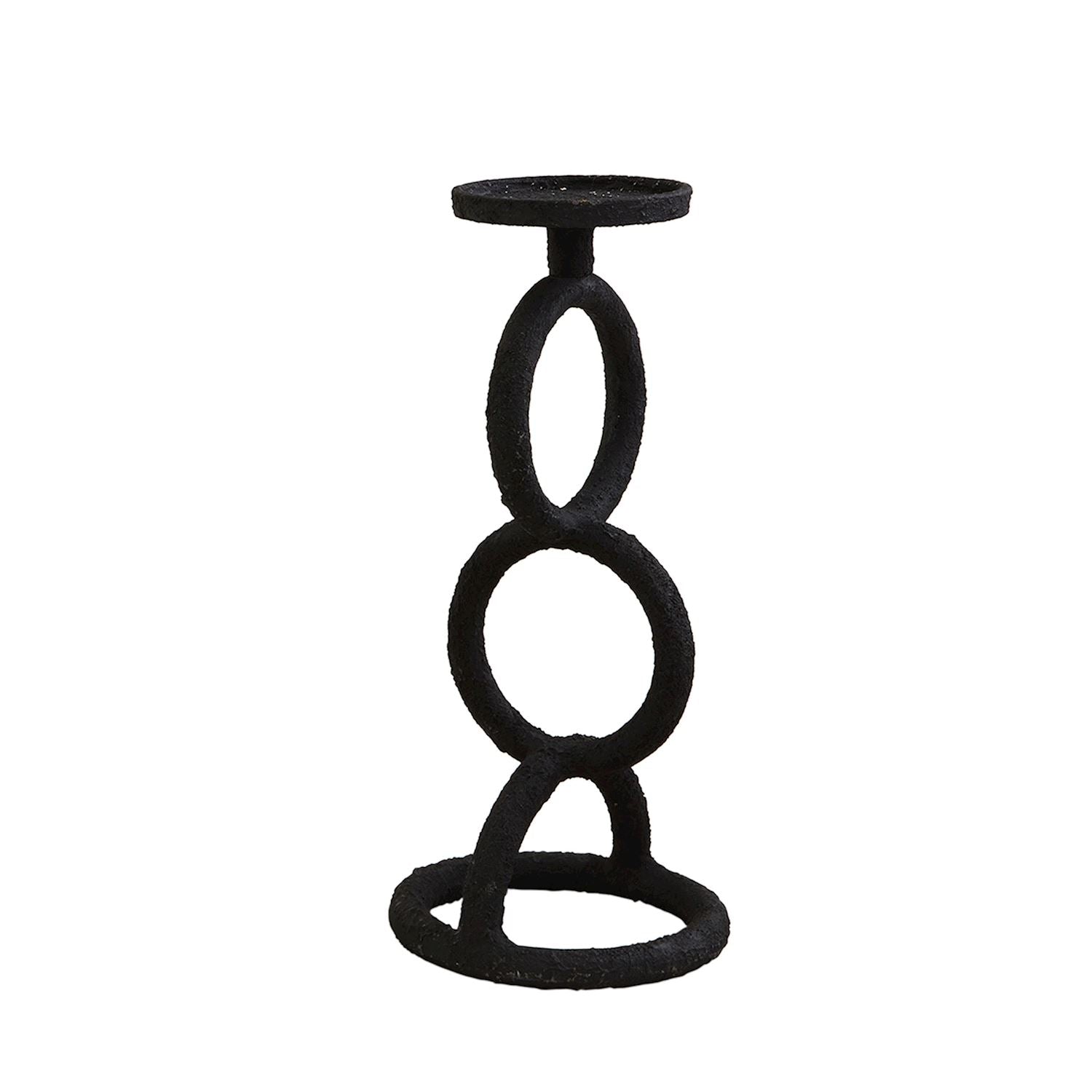 Mud Pie Black Chain Link Candlestick-MUD PIE-Little Giant Kidz