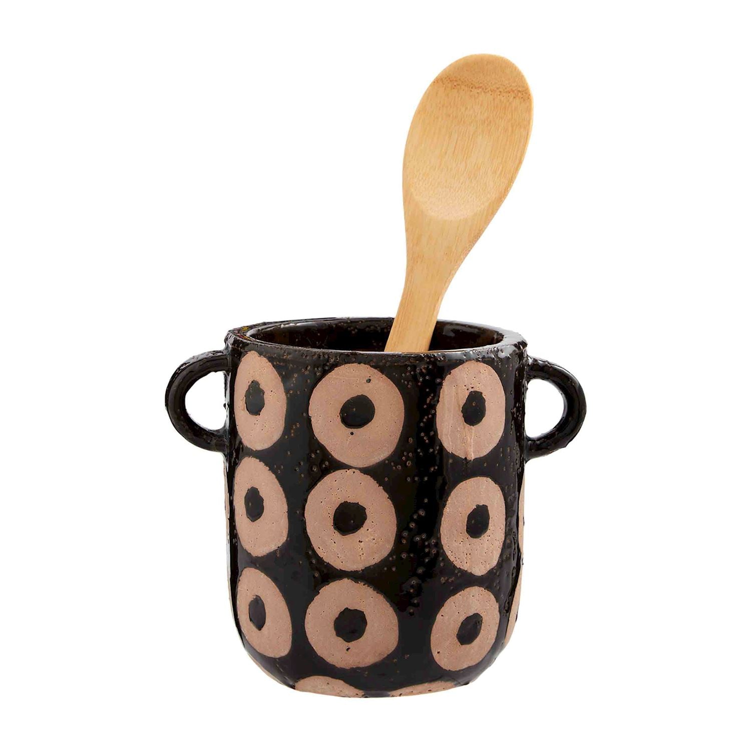 Mud Pie Black Dot Utensil Crock-MUD PIE-Little Giant Kidz