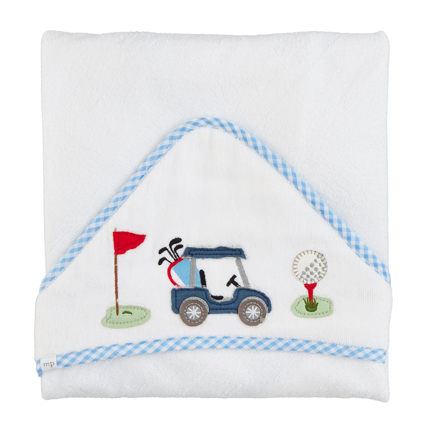 Mud Pie Blue Golf Applique Hooded Towel-MUD PIE-Little Giant Kidz