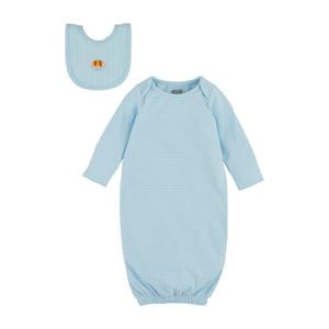 Mud Pie Blue Puppy Gown & Bib Set-MUD PIE-Little Giant Kidz