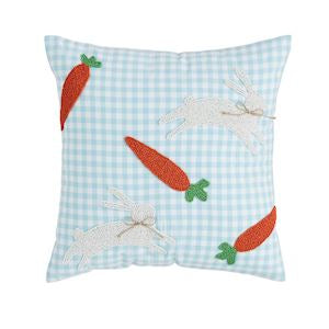 Mud Pie Carrot Bunny Easter Pillow-MUD PIE-Little Giant Kidz