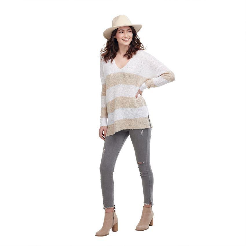 Mud Pie Casper Stripe Sweater - White-MUD PIE-Little Giant Kidz