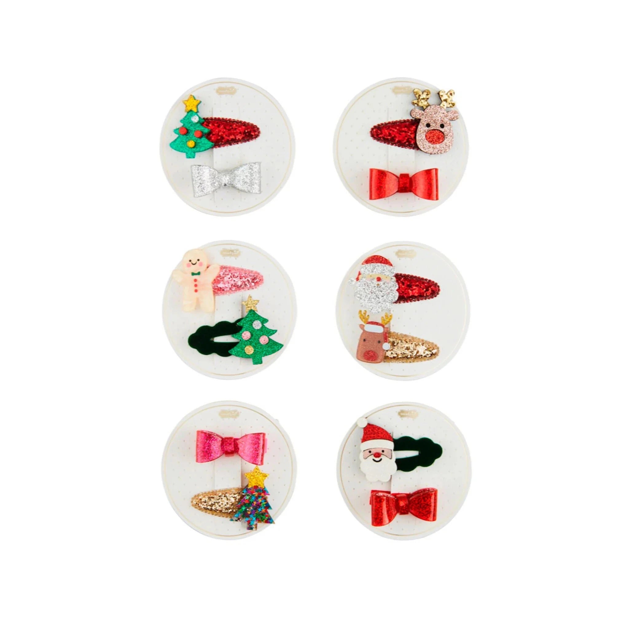 Mud Pie Christmas Hair Clip Set-MUD PIE-Little Giant Kidz