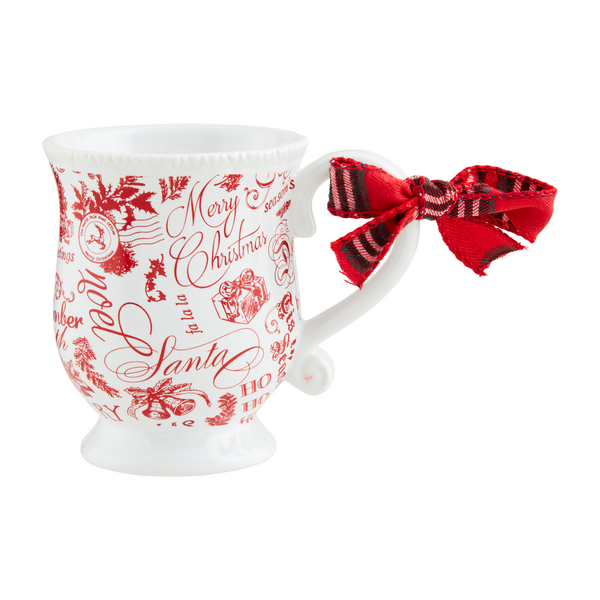 Mud Pie Christmas Word Print Toile Mug-MUD PIE-Little Giant Kidz