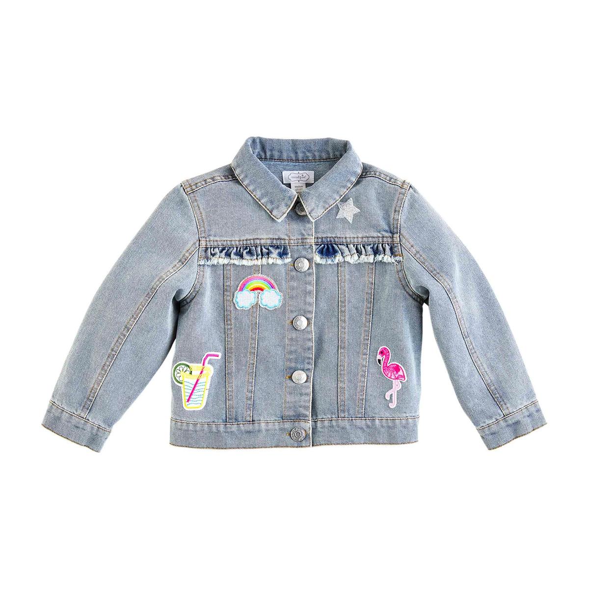 Girls denim jacket hot sale with patches