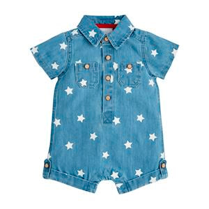 Mud Pie Denim Star Shortall-MUD PIE-Little Giant Kidz