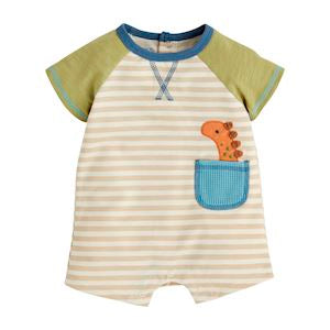 Mud Pie Dino Applique Shortall-MUD PIE-Little Giant Kidz