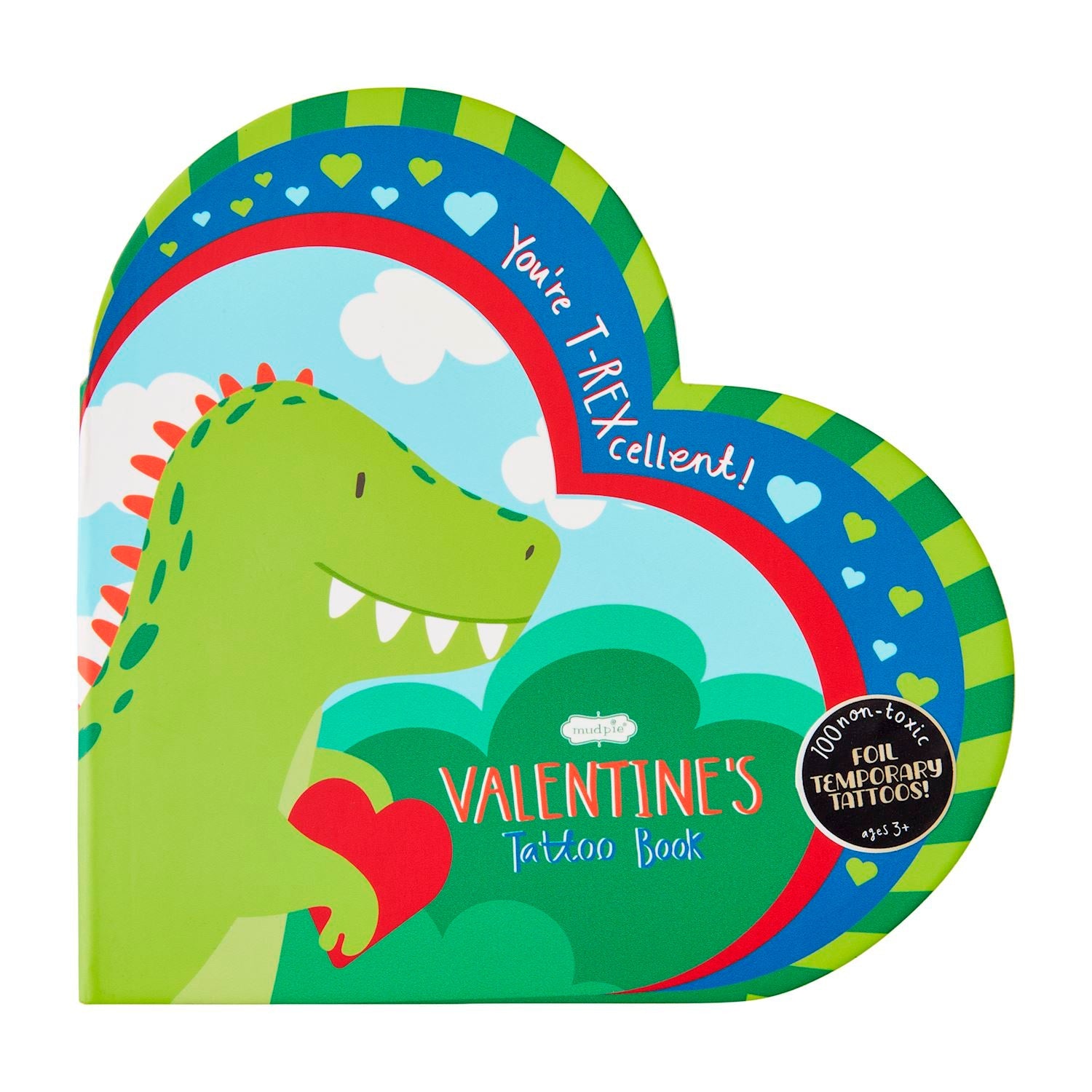 Mud Pie Dinosaur Valentines Tattoo Book-MUD PIE-Little Giant Kidz