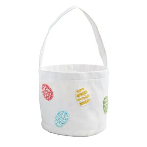 Mud Pie Easter Beaded Bucket- White-MUD PIE-Little Giant Kidz