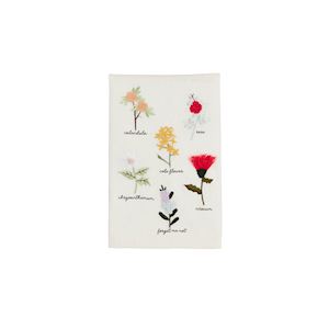 Mud Pie Embroidery Towel- Flower Stem-MUD PIE-Little Giant Kidz