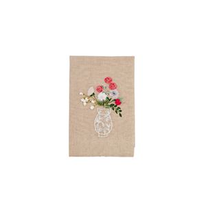 Mud Pie Embroidery Towel- Flower in Vase-MUD PIE-Little Giant Kidz