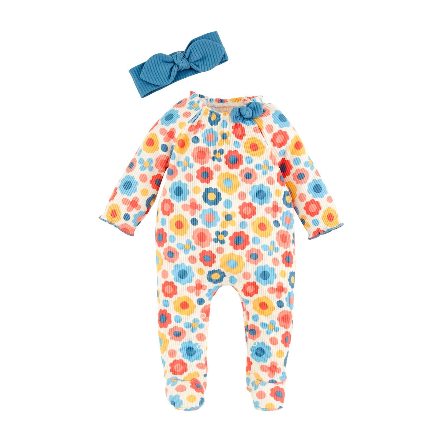 Mud Pie Floral Sleeper & Headband Set-MUD PIE-Little Giant Kidz