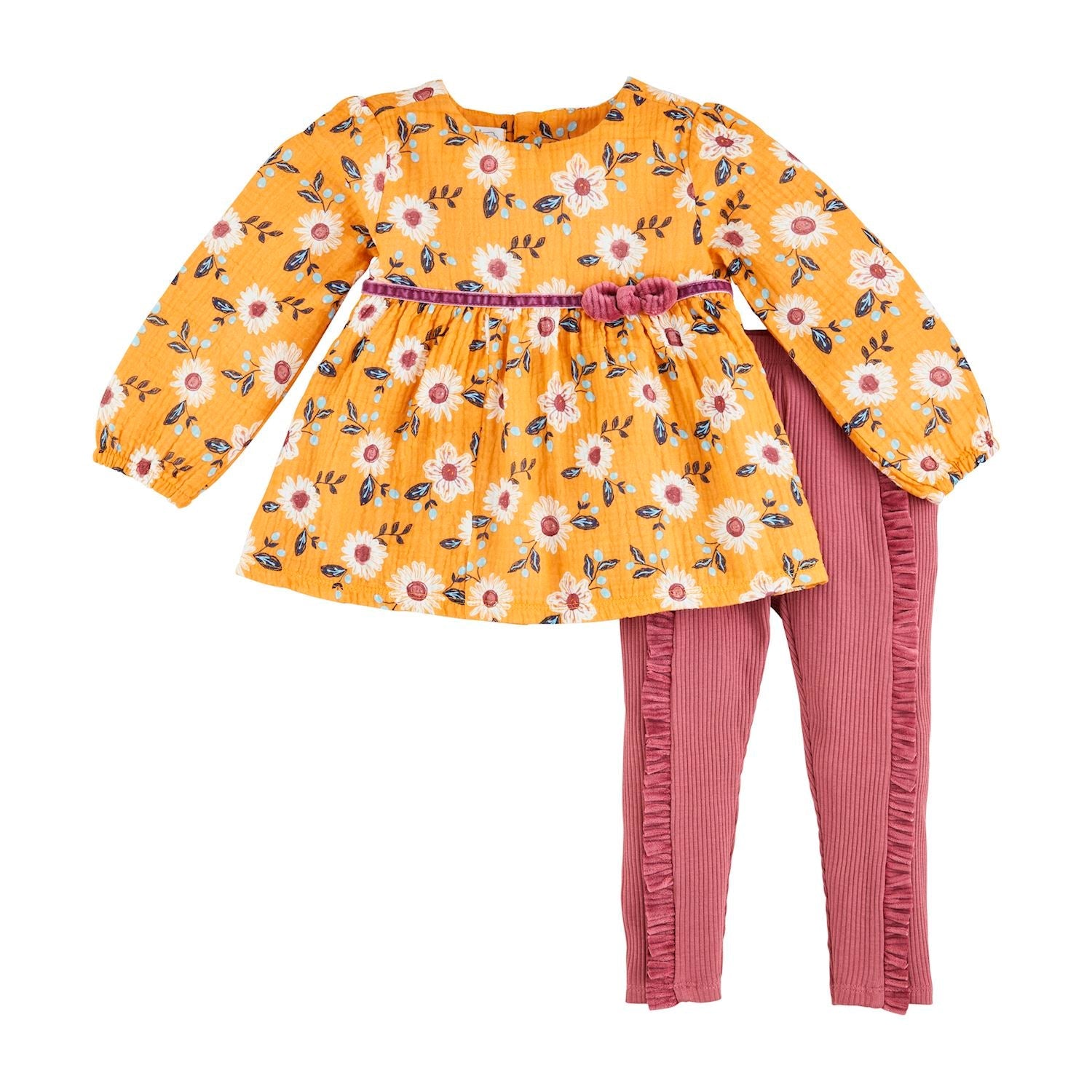 Mud Pie Floral Tunic & Berry Legging Set-MUD PIE-Little Giant Kidz