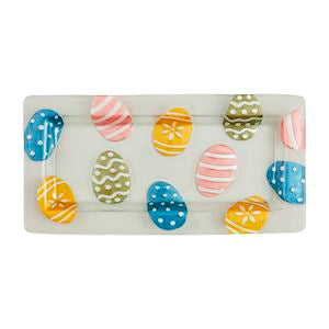 Mud Pie Glass Easter Egg Platter-MUD PIE-Little Giant Kidz