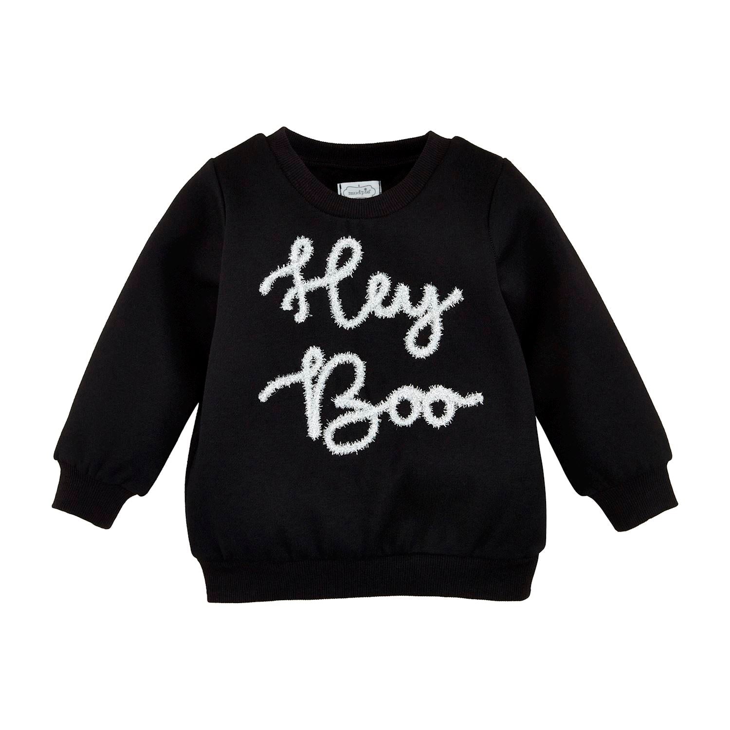 Mud Pie Hey Boo Toddler Sweatshirt-MUD PIE-Little Giant Kidz