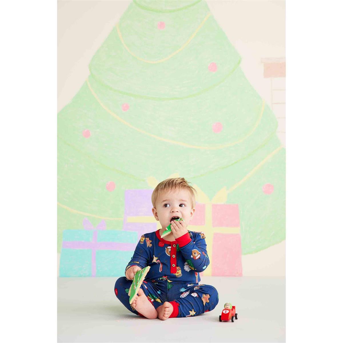 Mud Pie Navy Ornament Pajama Set-MUD PIE-Little Giant Kidz