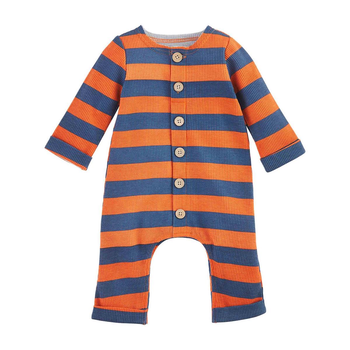 Mud Pie Orange & Blue Stripe One-Piece-MUD PIE-Little Giant Kidz