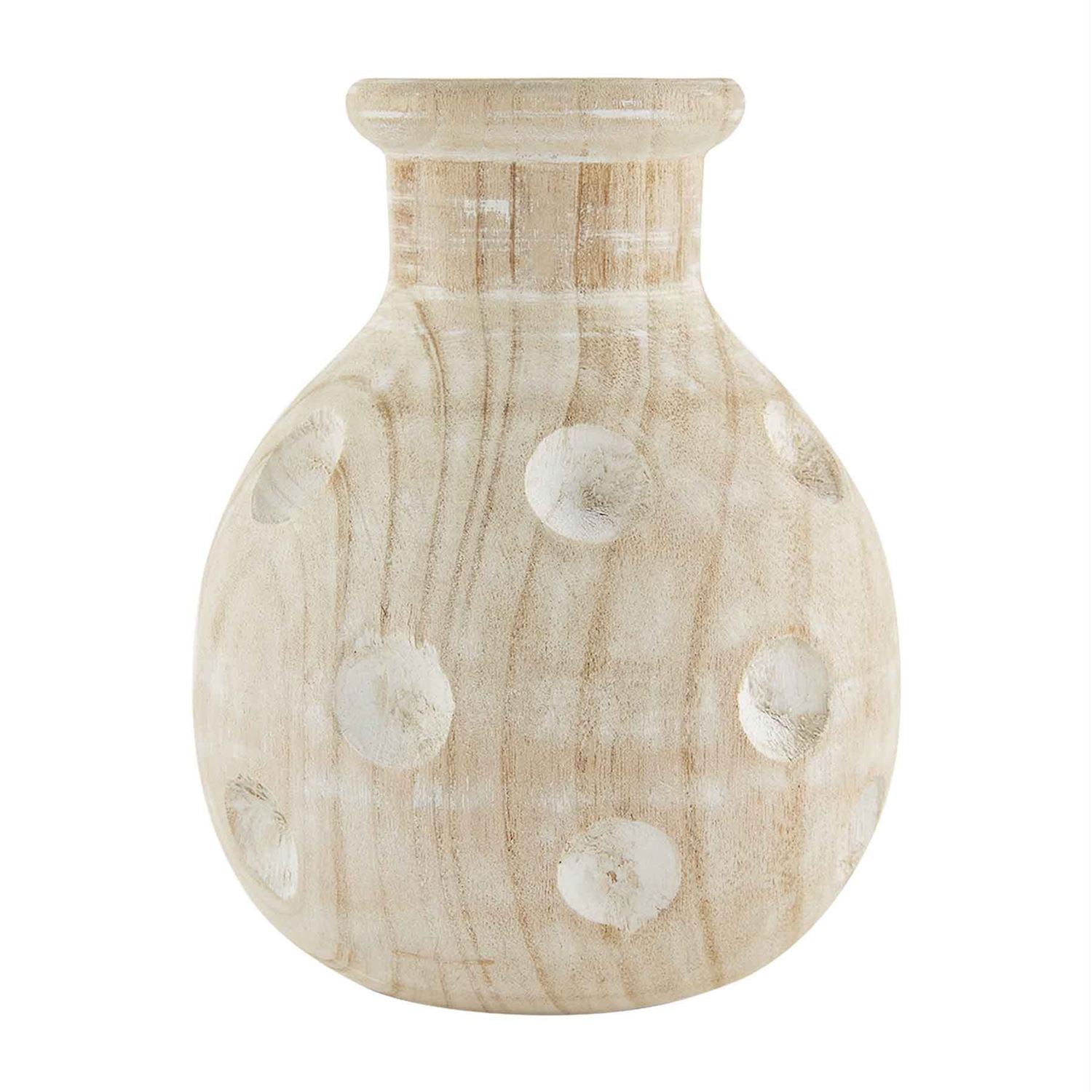 Mud Pie Paulownia Dotted Vase-MUD PIE-Little Giant Kidz